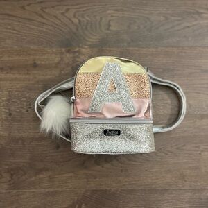 Justice Glitter Initial A Mini Backpack